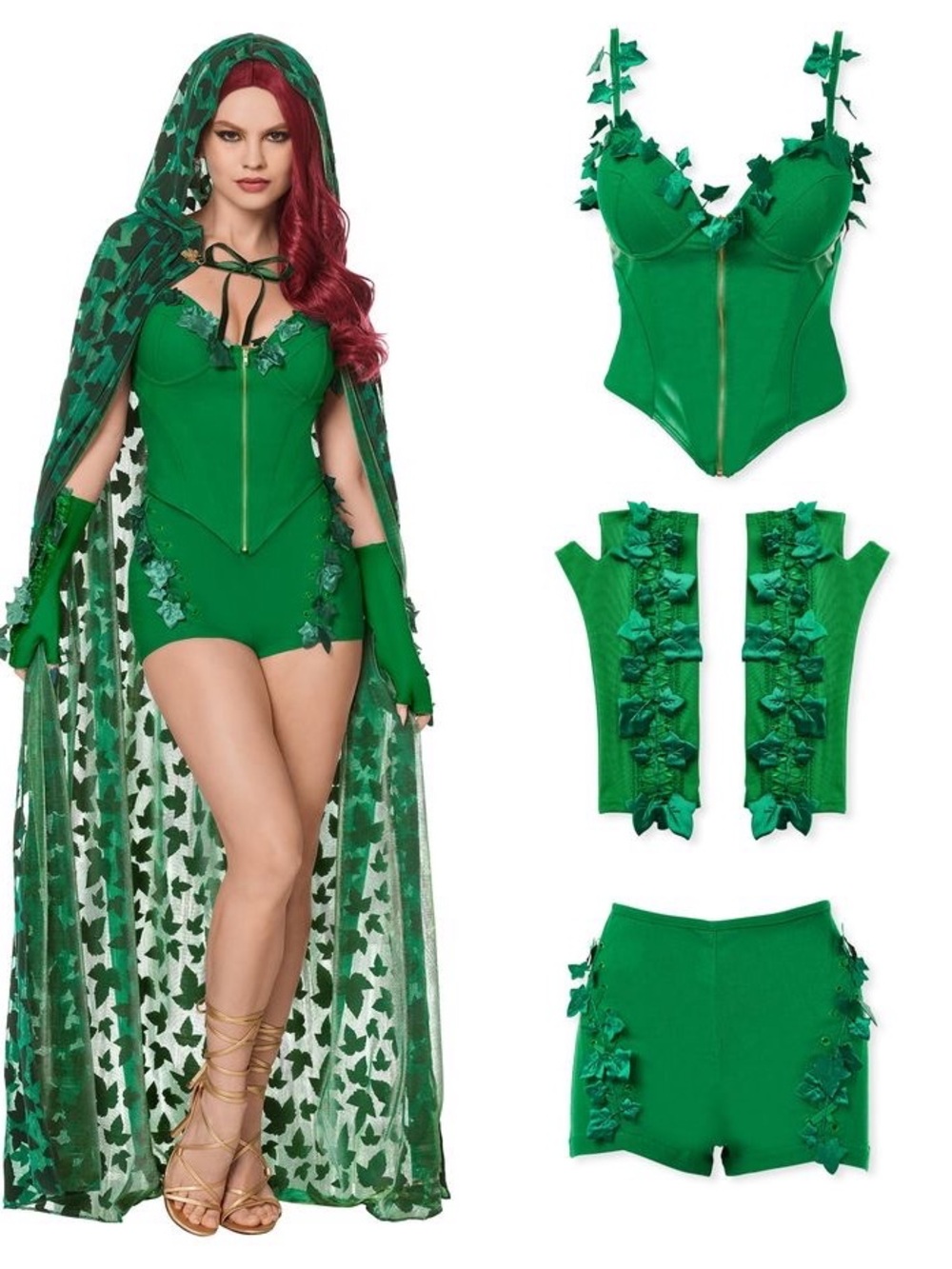 Batman Green Women's Shorts Costume Set